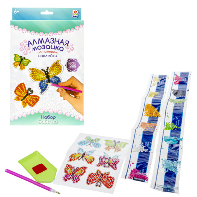 Алмазная мозаика Art Наклейки Бабочки 1Toy Т21894